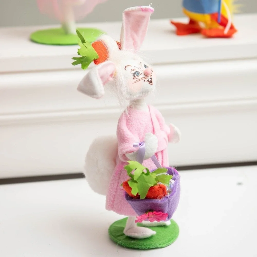 Annalee Dolls 12pc Felt Collector Figurines Mice Bunnies CottageCore Whimsical